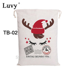 Load image into Gallery viewer, New Christmas Candy Cane Santa Bag 50pcs Personalized Santa Sack Xmas Santa Claus Candy Gift Bag Red Candy Stripe New Year Gift