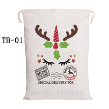Load image into Gallery viewer, New Christmas Candy Cane Santa Bag 50pcs Personalized Santa Sack Xmas Santa Claus Candy Gift Bag Red Candy Stripe New Year Gift