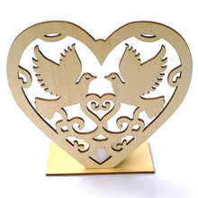 Load image into Gallery viewer, DHL 100sets Heart shaped wooden board DIY LED Tealight Candles Flameless For Christmas Holiday Wedding Party  Home Decoration