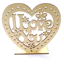 Load image into Gallery viewer, DHL 100sets Heart shaped wooden board DIY LED Tealight Candles Flameless For Christmas Holiday Wedding Party  Home Decoration
