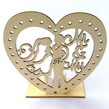 Load image into Gallery viewer, DHL 100sets Heart shaped wooden board DIY LED Tealight Candles Flameless For Christmas Holiday Wedding Party  Home Decoration