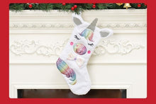 Load image into Gallery viewer, Large Unicorn Christmas Stocking For Children Christmas Gift Candy Bags Xmas Tree Ornament Hanging Socks Christmas Decor SN2131