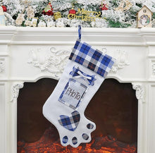 Load image into Gallery viewer, Paw Christmas Stocking Gift Bag Christmas Tree Ornament Socks Xmas Pet Stocking Candy Bag Home Party Decorative SN2027