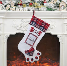 Load image into Gallery viewer, Paw Christmas Stocking Gift Bag Christmas Tree Ornament Socks Xmas Pet Stocking Candy Bag Home Party Decorative SN2027