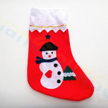 Load image into Gallery viewer, 400pcs 3D Christmas stocking Xmas tree Pendant party window Props Christmas decoration Santa Claus snowman elk candy gift socks