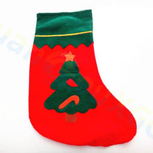 Load image into Gallery viewer, 400pcs 3D Christmas stocking Xmas tree Pendant party window Props Christmas decoration Santa Claus snowman elk candy gift socks