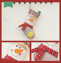 Load image into Gallery viewer, 400pcs 3D Christmas stocking Xmas tree Pendant party window Props Christmas decoration Santa Claus snowman elk candy gift socks
