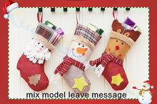 Load image into Gallery viewer, 400pcs 3D Christmas stocking Xmas tree Pendant party window Props Christmas decoration Santa Claus snowman elk candy gift socks