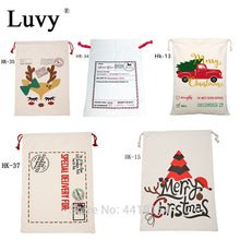 Load image into Gallery viewer, Luvy Customized Santa Sacks 500pcs/lot Christmas Stocking Bags Santa Claus Candy Party Decorations Kids Canvas Drawstring Bag
