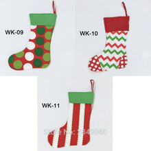 Load image into Gallery viewer, Merry Christmas Candy Gift Stocking Cloth Santa Claus Socks 200pcs/lot Christmas Tree Hanging Party Decoration Large Stocking