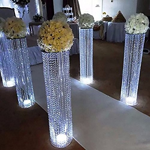 Wedding Decoration Flower Stand Wedding Aisle Crystal Pillars Wedding Walkway Stand Centerpiece for Party Marriage