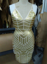 Load image into Gallery viewer, BANDAGE Pink Silver Gold Black Bandage Dress Women Bodycon Vestidos Sleeveless Celebrity Christmas Eve Party Dress Sexy Clubwear