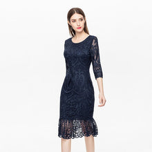Load image into Gallery viewer, Women's Clothing Dresses Christmas sexy pullover femme red wedding party lace dress plus size body con long 2019 autumn winter