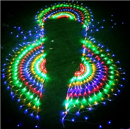 New Year Garland LED Christmas Lights Outdoor Party Cristmas Decoration Peahen LED Net String Fairy Lights Luces De Navidad