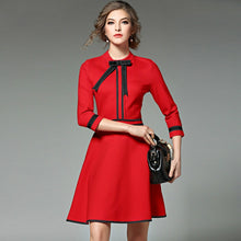Load image into Gallery viewer, New Ladies Fashion Red Christmas Dress 2017 Vestidos Ukraine Black Women Party Dresses Winter Dresses Robe Femme Jenner