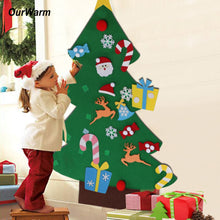 Load image into Gallery viewer, OurWarm 10PCS DIY Felt Christmas Tree Decorations Door Wall Hanging New Year Tree with Drop Ornaments Event Party Supplies