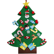 Load image into Gallery viewer, OurWarm 10PCS DIY Felt Christmas Tree Decorations Door Wall Hanging New Year Tree with Drop Ornaments Event Party Supplies