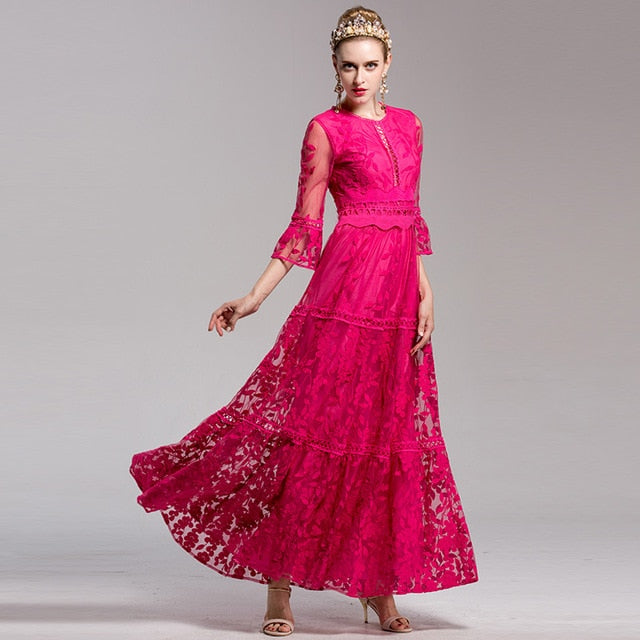 by Megyn women luxury embroidered elegant maxi dress flare sleeve a-li Arten Store by Megyn women luxury embroidered elegant maxi dress flare sleeve a-li Arten Store
