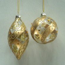 Load image into Gallery viewer, Diameter=6cm 8cm 10cm Big Packing Gold Glass Globe Christmas Tree Decorated Glass Ball Different Sizes and Shapes for selecting
